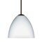 Besa Lighting Sasha Cord Pendant, Opal Matte, Bronze Finish, 1x40W Candelabra 1BT-757207-BR - alternate 1